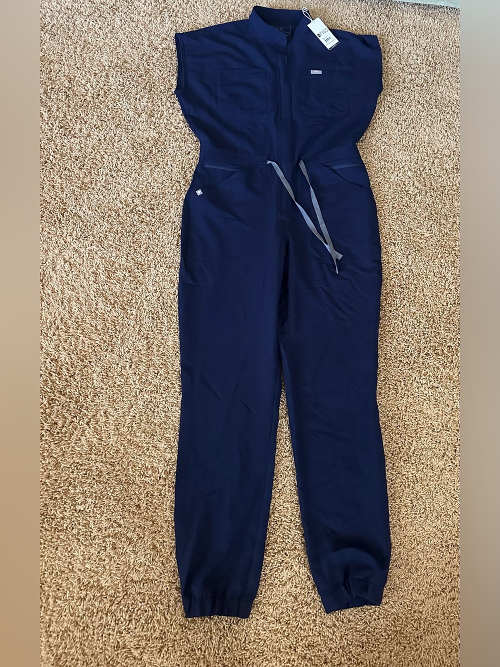 NWT FIGS Navy Rafaela Cargo Jumpsuit M